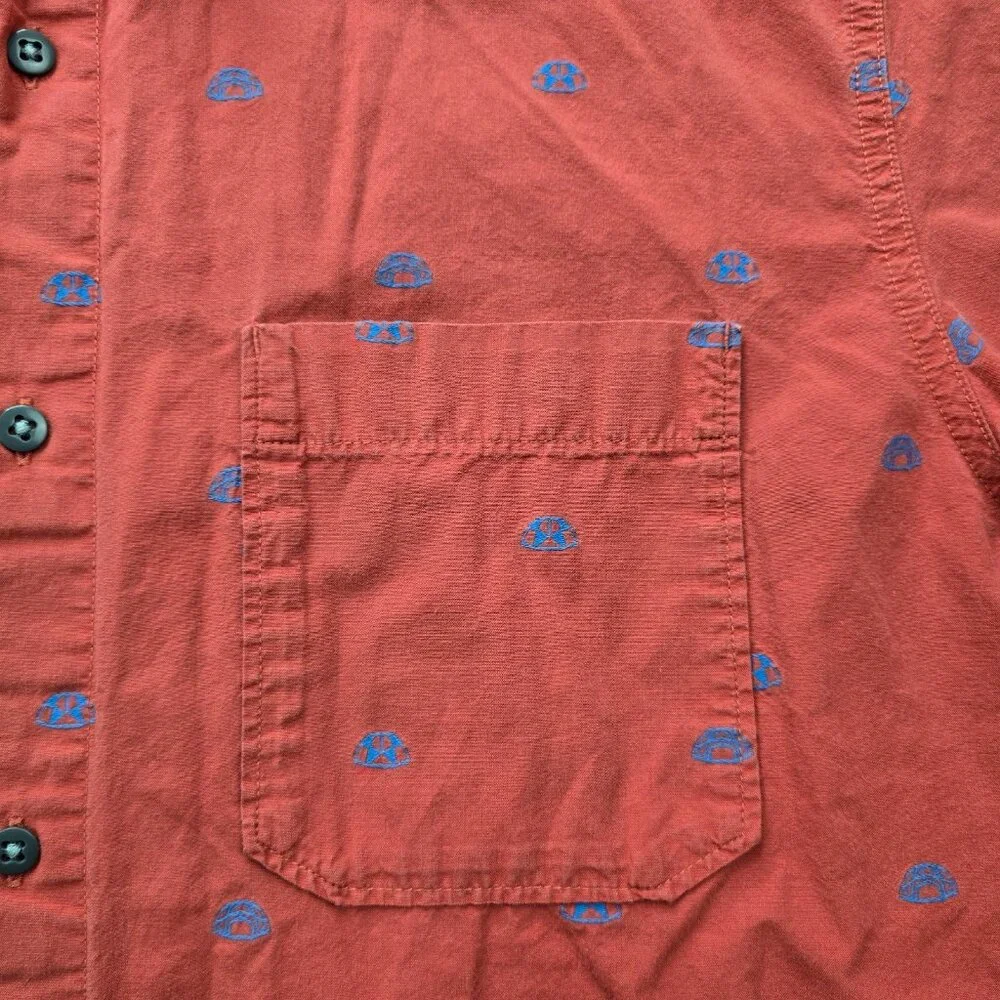 The North Face Shirt Mens XL Red Button Up Short Sleeve Hiking Summer‎ Casual